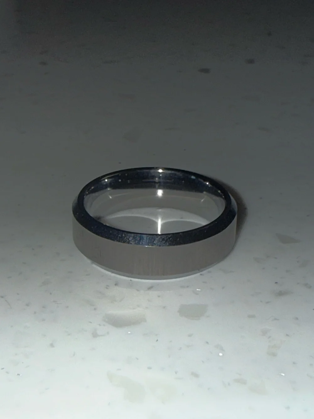 Men's Faceted Silver Tungsten Ring - Classic Band Never Worn size 11